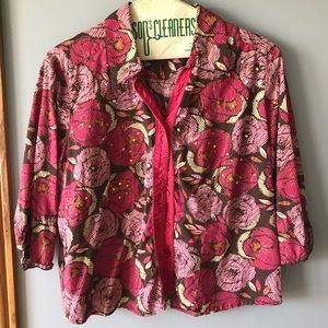 CATO pink floral Lightweight blazer